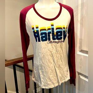🔥Harley Davidson women’s small long sleeve,Madison TN tee Boswell ring of fire